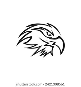 Eagle Head silhouette vector lineart eagle symbol eagle icon isolated on white backgorund