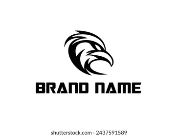 Eagle head silhouette vector template