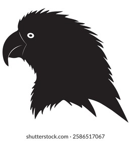 eagle head silhouettes vector black and white usa bird