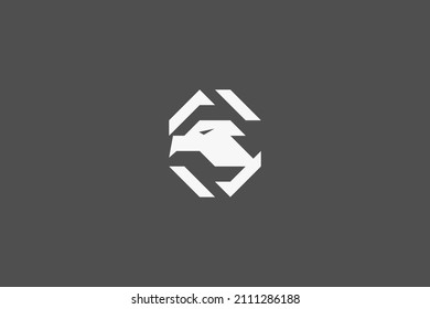 Diseño de logotipo sencillo para cabeza de águila
