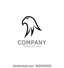 eagle head simple logo design. logo template