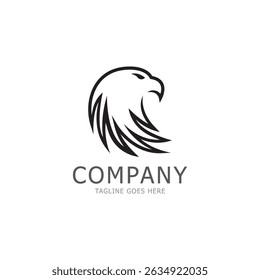 Diseño de logotipo simple de la cabeza del águila. Plantilla del logotipo