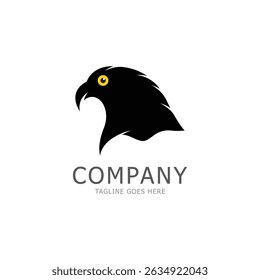design de logotipo simples cabeça de águia. modelo de logotipo
