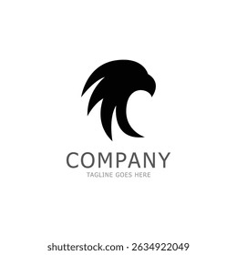 eagle head simple logo design. logo template