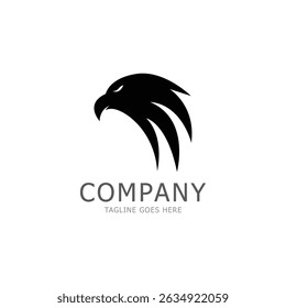 eagle head simple logo design. logo template