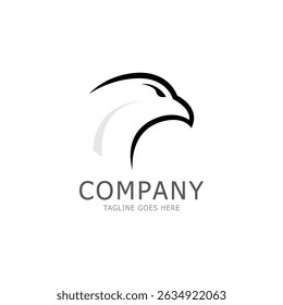 eagle head simple logo design. logo template