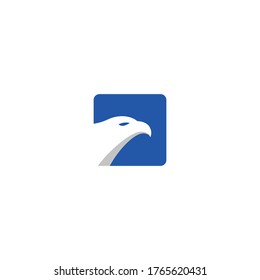 Eagle head simple logo icon sign perfect for favicon. Vector template