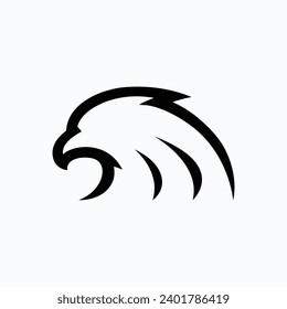 Eagle head simple vector logo design