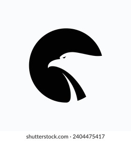 Eagle head simple vector logo design