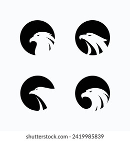 Eagle head simple vector logo design