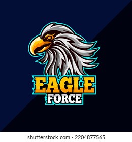 Eagle Head Special Force Logo Vector Template for design mascot, label, badge, emblem Illustration.