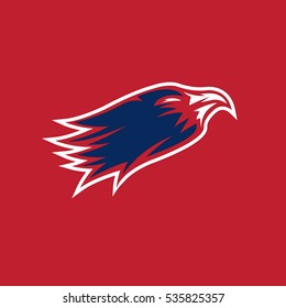 eagle head sport mascot vector design template