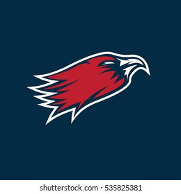 eagle head sport mascot vector design template