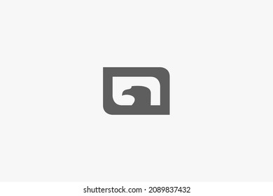 eagle head in square logo design