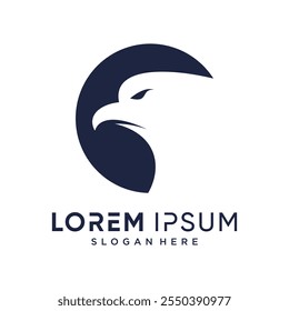 Eagle head symbol logo template vector illustration design with creative concept