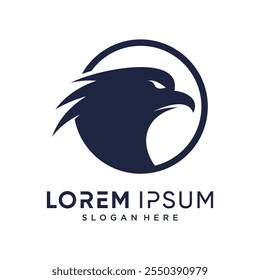 Eagle head symbol logo template vector illustration design with creative concept