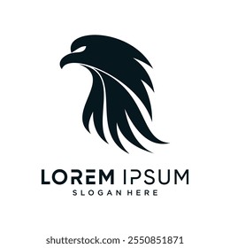 Eagle head symbol logo template vector illustration design with creative concept