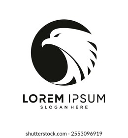 Eagle head symbol logo template vector illustration design with creative concept