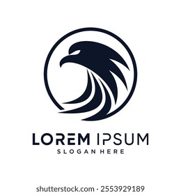 Eagle head symbol logo template vector illustration design with creative concept