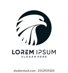 Eagle head symbol logo template vector illustration design with creative concept