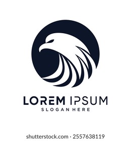 Eagle head symbol logo template vector illustration design with creative concept