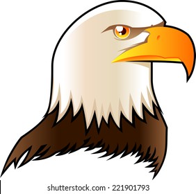 Eagle head symbol shield icon vector illustration. 