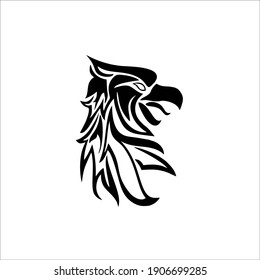 Adler Head Symbol. Tattoo Design. Vektorgrafik.