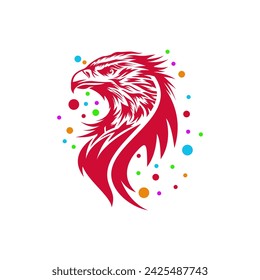 eagle head t shirt design vector