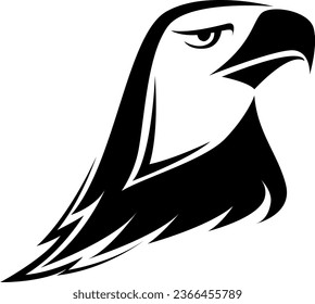 Eagle head tattoo, tattoo illustration, vector on a white background.