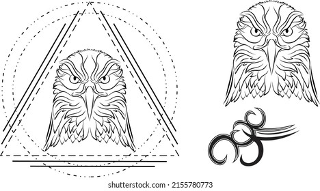  Eagle Head Tattoo Pack Illustration In Vector Format