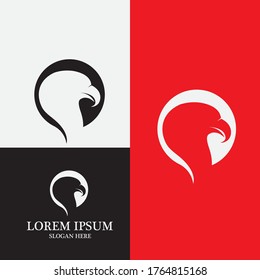 eagle head template logo vector image