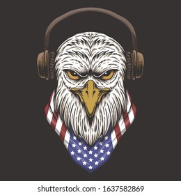 Eagle Head USA vector illustration for your company or brand