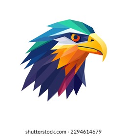 Eagle head vector art illustration