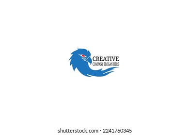 El logotipo de arte vectorial de la cabeza del águila para la empresa. Ilustración de diseño