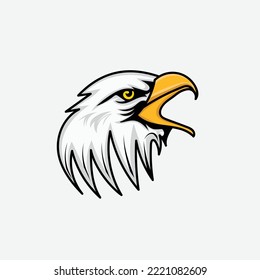 Eagle head vector design graphic on white background