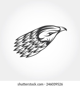 eagle head vector design template