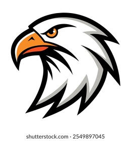 Eagle head vector design with a white background