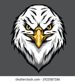 eagle head vector illustration, can be used for mascot, logo, apparel and more