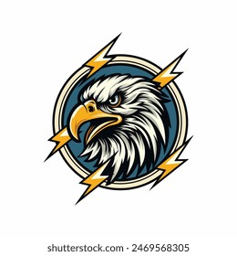 eagle head vector illustration, can be used for mascot, logo,