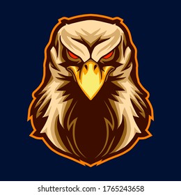 eagle head vector illustration design isolated on dark background