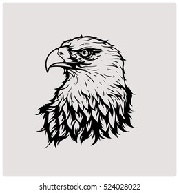 Eagle Head. Vector Illustration Emblem.
