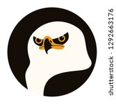 eagle head ,vector illustration ,flat style ,front side