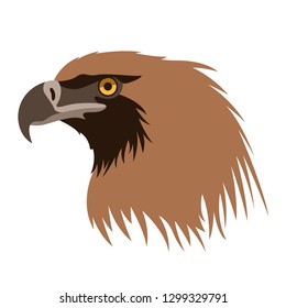 eagle head , vector illustration, flat style, profile side