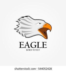 Eagle head vector illustration. Flat Style Design