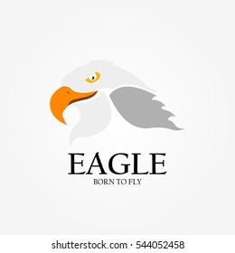 Eagle head vector illustration. Flat Style Design