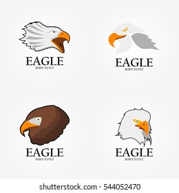 Eagle head vector illustration. Flat Style Design