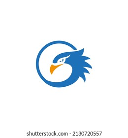 ilustración del vector de la cabeza del águila para icono, símbolo o logotipo. logotipo plano de águila