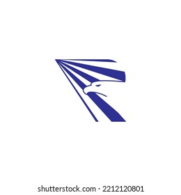 eagle head vector illustration for icon, symbol or logo. letter R and eagle logo