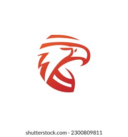 eagle head vector illustration for icon, symbol or logo. eagle head line logo, eagle head line logo template, Eagle Head Abstract Logo
