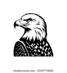 Eagle head vector illustration isolated on white background